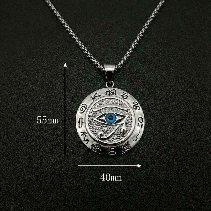 Collana con ciondolo di protezione dell'occhio di Horus Buddha Stones