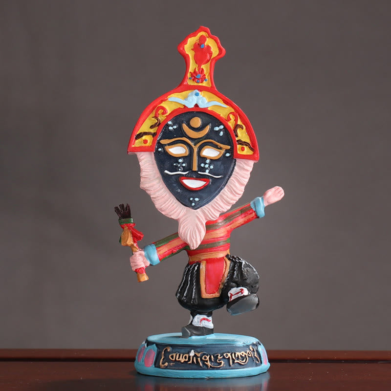Buddha Stones Tibetan Opera Maschera Viso Marionetta Casa Ufficio Auto Decorazione Ornamento