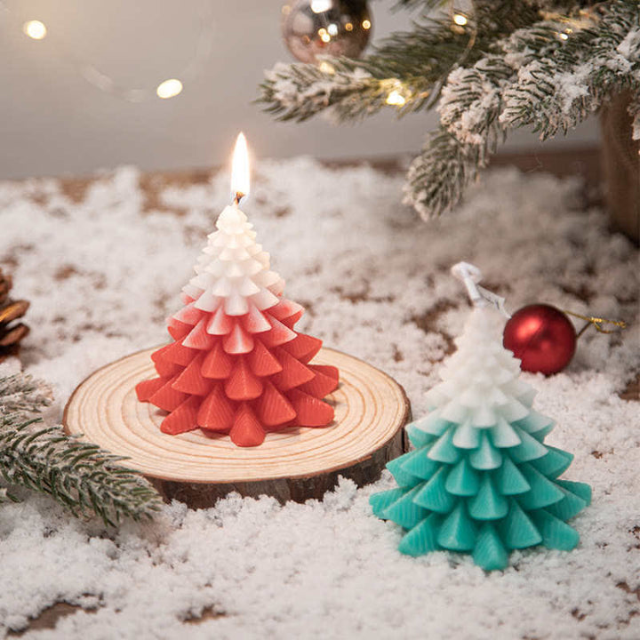 Candela profumata in cera di soia per albero di Natale, regalo per familiari e amici