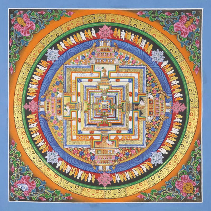 Buddha Stones Pittura Thangka tibetana, benedizione, decorazione fatta a mano - image 8