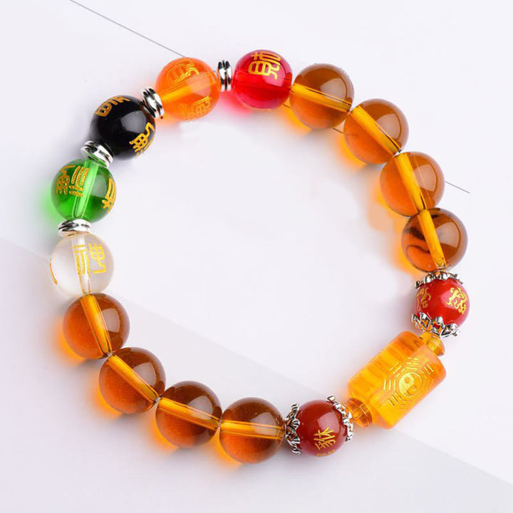 Bracciale Buddha Stones Natural Citrine Fortuna Felicità