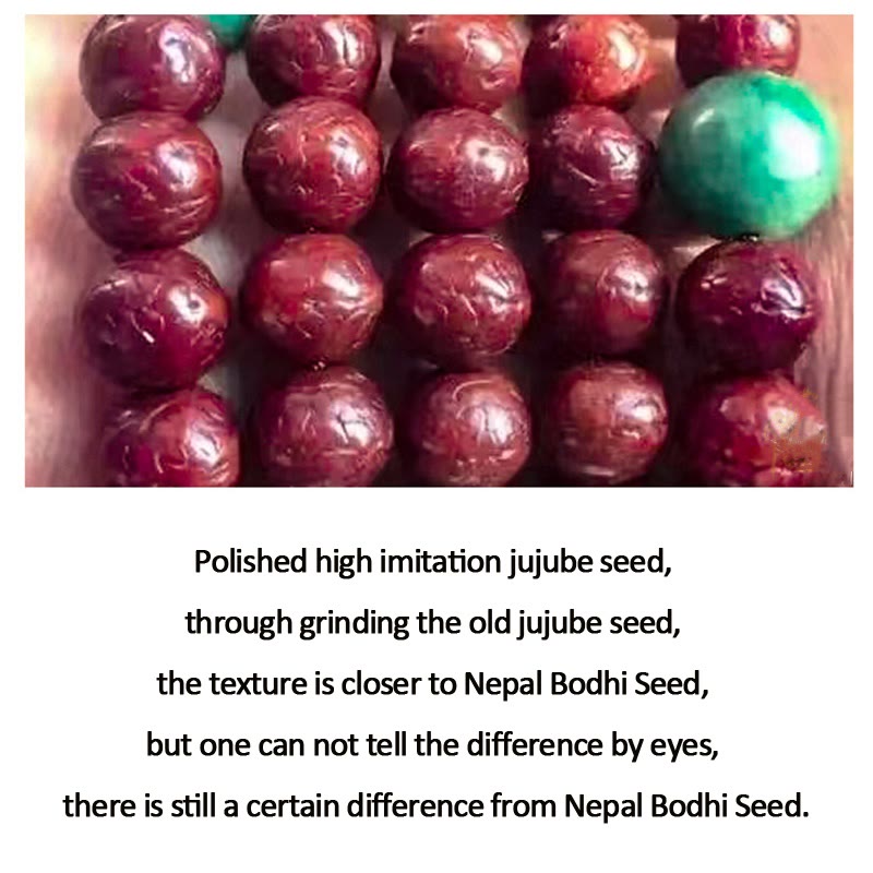 Buddha Stones 108 Mala Beads Nepal Bodhi Seed Fortuna Ricchezza Braccialetto con Nappa