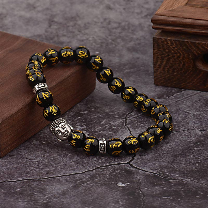 Braccialetto amuleto mantra tibetano Buddha Buddha Stones