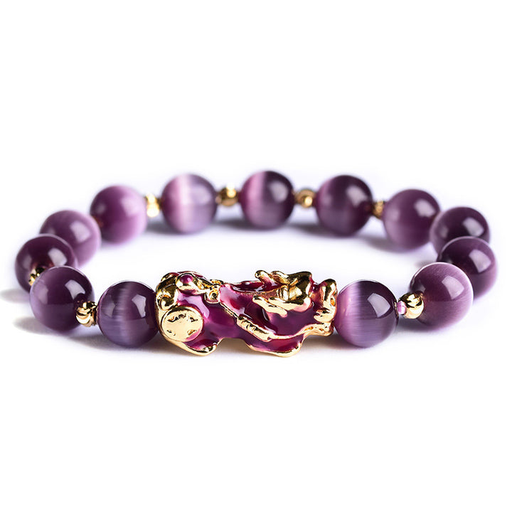 Braccialetto Buddha Stones Pixiu Cat Eye Wealth
