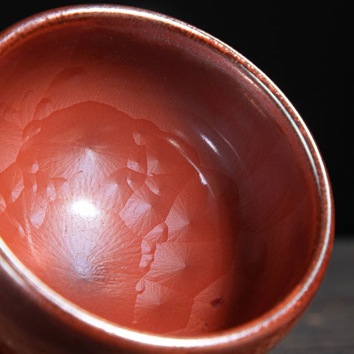 Buddha Stones fatte a mano Jianzhan cinese Lotus Design Tazza da tè in ceramica Tazza da tè Kung Fu